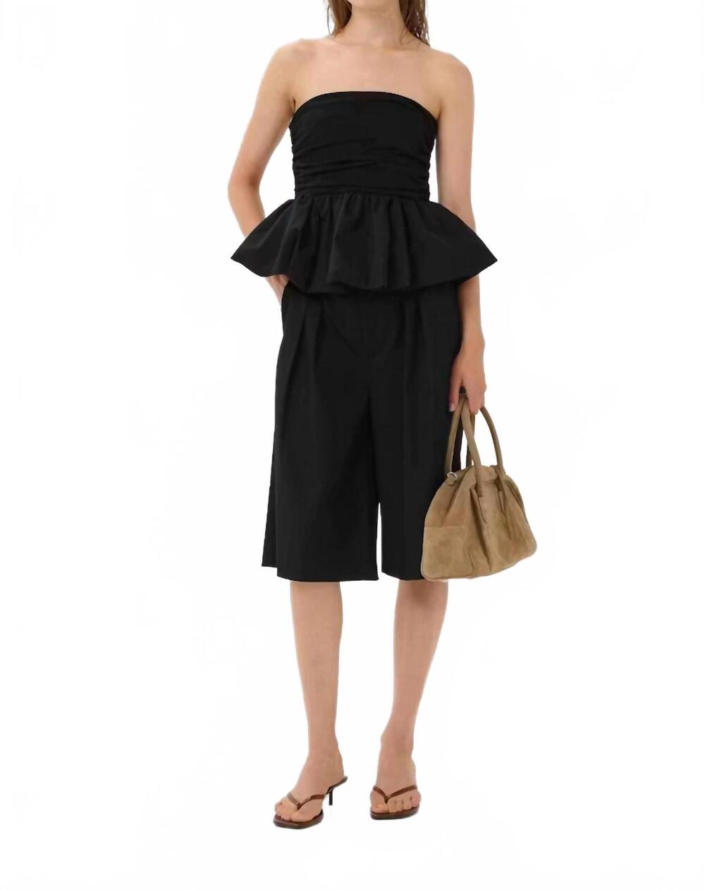 NEW GESTUZ erin top in black